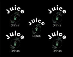 Juice drinks pattern vector