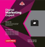 nueva postal de experto en marketing digital vector