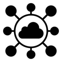 Cloud, connection, media icon vector
