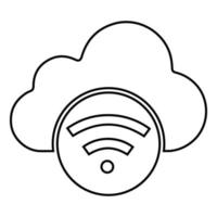 Cloud, internet, technology icon vector