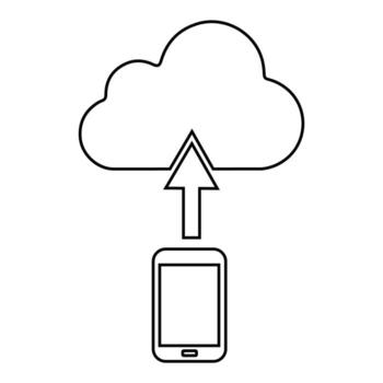 Cloud, cloud computing icon vector