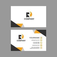 Simple Yellow Business Card Template Vector