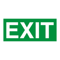 Exit Sign on Transparent Background png