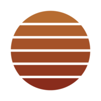 zonsondergang retro vintage kleuren png