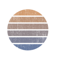 Sonnenuntergang Retro-Vintage-Farben png