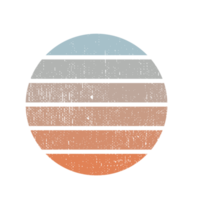 zonsondergang retro vintage kleuren png