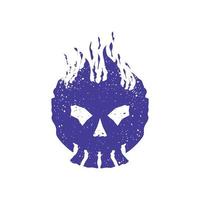 Abstract Grunge Skull Vector Design with Minimalist Style, Skeleton Vector Can be Use for Logo, Icon or Apparel