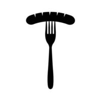 black sausage logo vector