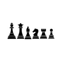 conjunto, ajedrez, icono vector