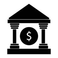 bank bulding icon vector