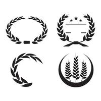 Agriculture wheat Logo Template vector icon design