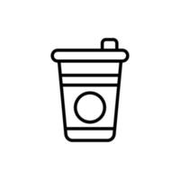 plantillas de diseño de vectores de iconos de vasos desechables