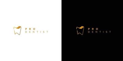 diseño de logotipo de dentista profesional moderno y elegante 4 vector