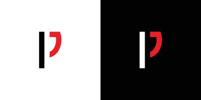 Modern and unique letter PJ initials logo design vector