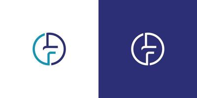 Modern and unique letter LF initials logo design 2 vector