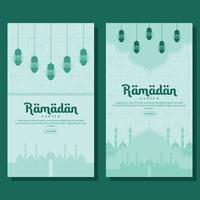 ramadan vertical banner illustration in flat design vector