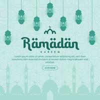 ramadan banner illustration in flat design vector