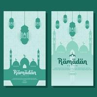 ramadan vertical banner illustration in flat design vector