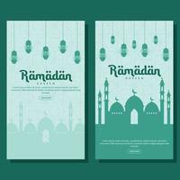 ramadan vertical banner illustration in flat design vector