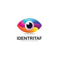 eyes colorful logo design illustration template icon vector