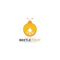 beetle logo with orange colorful template vector