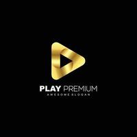 play media design logo premium color vector