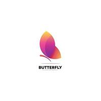 butterfly logo colorful template design vector