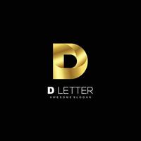 letter d design elegant color template vector