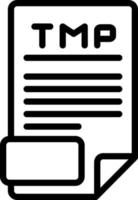 line icon for tmp vector