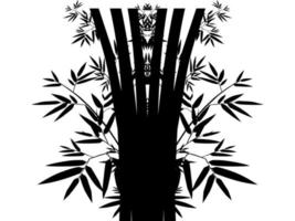 Bamboo Silhouettes for Art Illustration, Background, Decoration, Ornate, Website or Graphic Design Element. Vector Illustration