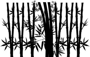 Bamboo Silhouettes for Art Illustration, Background, Decoration, Ornate, Website or Graphic Design Element. Vector Illustration