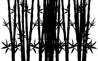 Bamboo Silhouettes for Art Illustration, Background, Decoration, Ornate, Website or Graphic Design Element. Vector Illustration