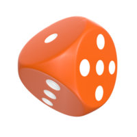 Rendu 3D de l'objet dés png