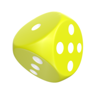 Rendu 3D de l'objet dés png