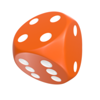 Rendu 3D de l'objet dés png