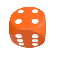 Rendu 3D de l'objet dés png