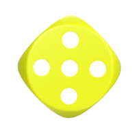 3D Rendering Of Dice Object png