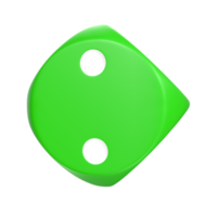 3D Rendering Of Dice Object png