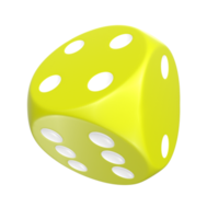 Rendu 3D de l'objet dés png