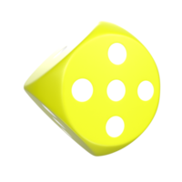 3D Rendering Of Dice Object png
