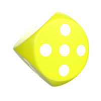 Rendu 3D de l'objet dés png