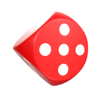 3D Rendering Of Dice Object png