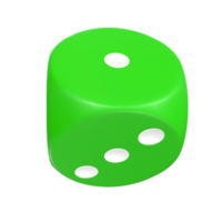 3D Rendering Of Dice Object png