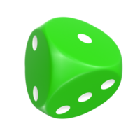 3D Rendering Of Dice Object png