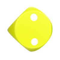 3D Rendering Of Dice Object png