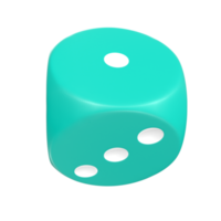 3D Rendering Of Dice Object png