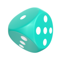 3D Rendering Of Dice Object png