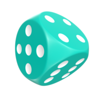 3D Rendering Of Dice Object png