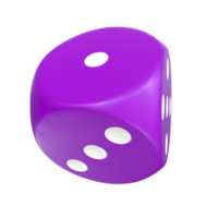 Rendu 3D de l'objet dés png