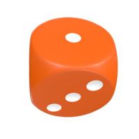 Rendu 3D de l'objet dés png